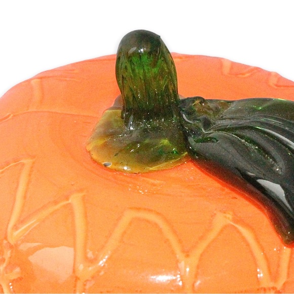 Vintage Art Glass Orange Fruit Figurine Murano Style 3D Realistic Statuette - Picture 4 of 5